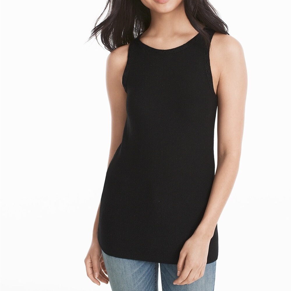 NWT White House Black Market Black Fashion Tank Size XS